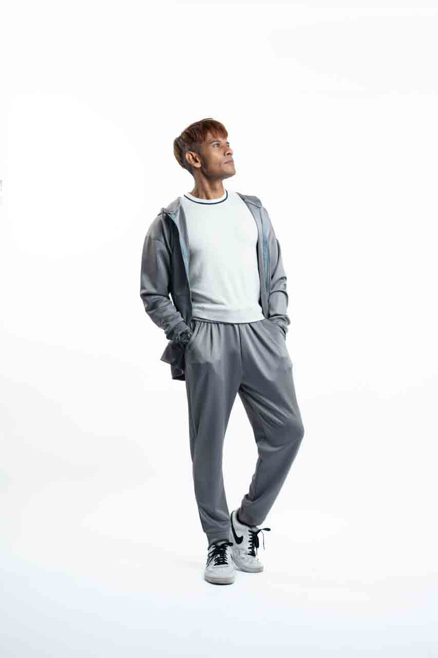 Grey - Zipper Hoodie $25