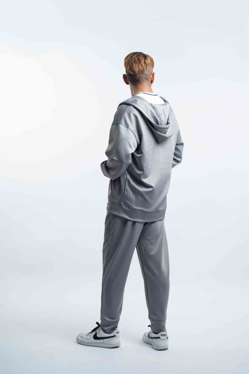 Grey - Zipper Hoodie $25