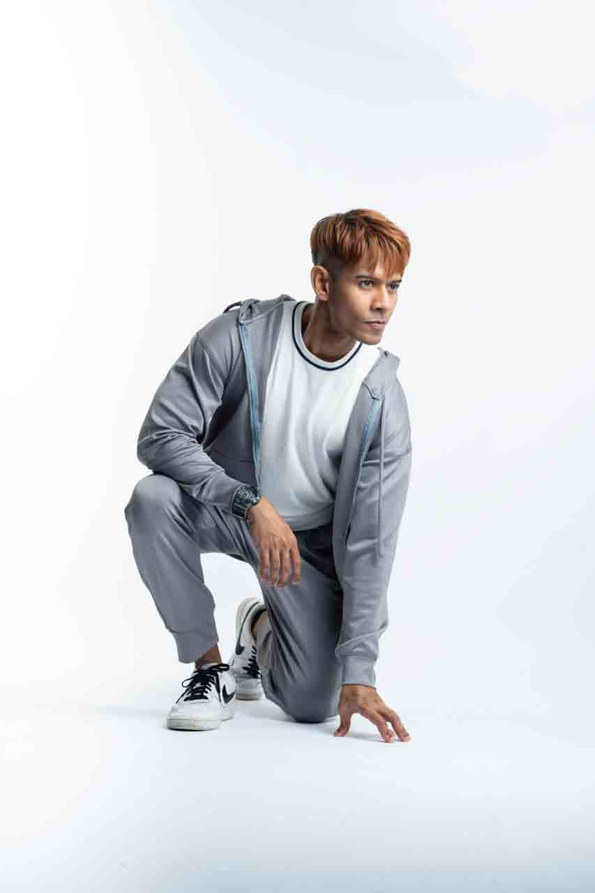 Grey - Zipper Hoodie $25
