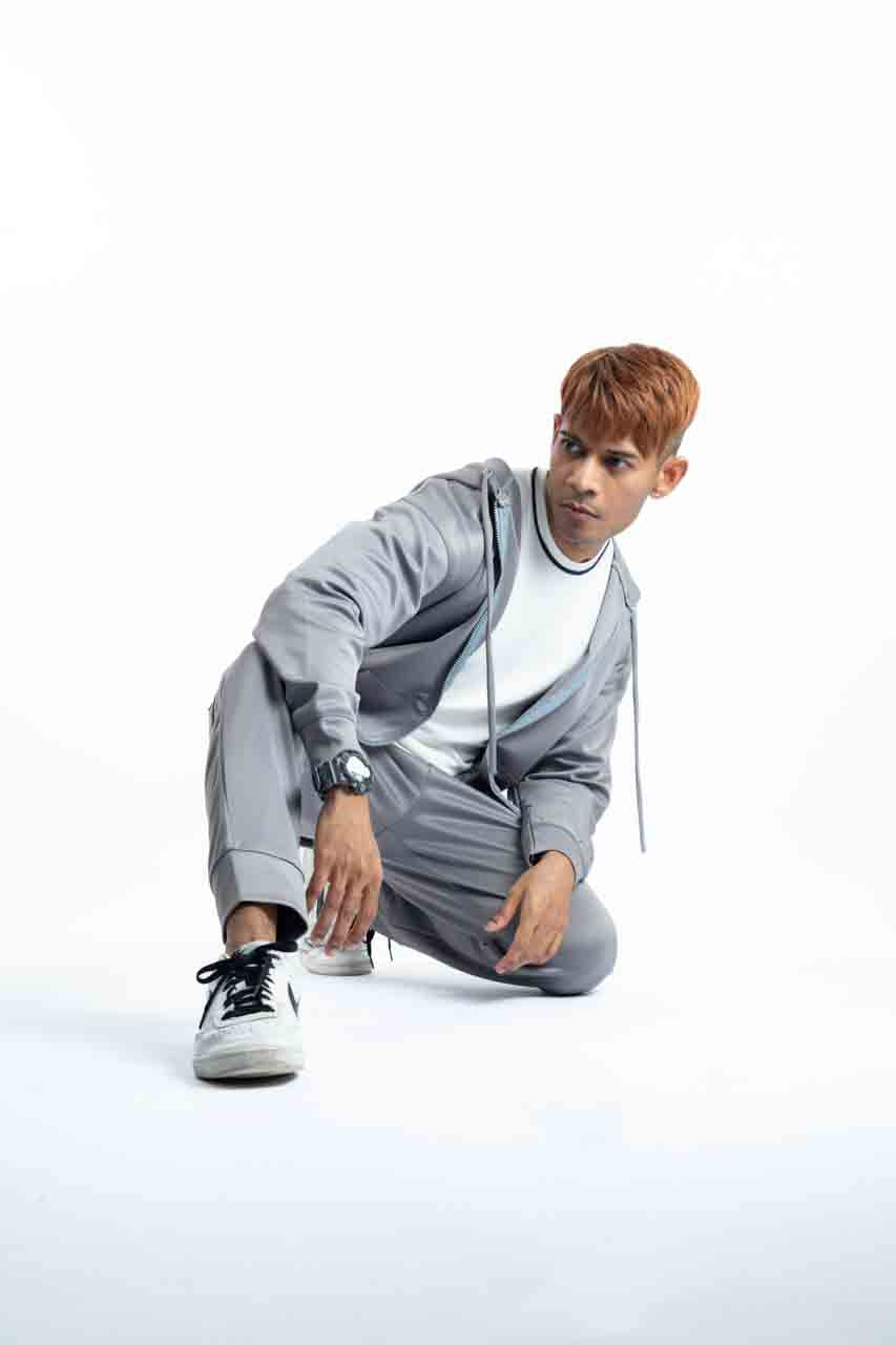 Grey - Zipper Hoodie $25