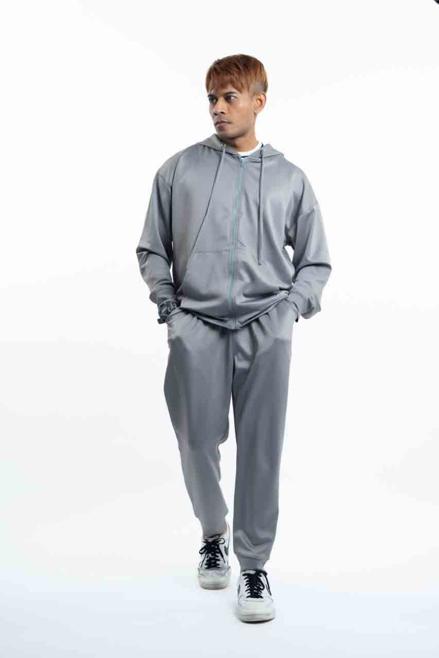 Grey - Zipper Hoodie $25