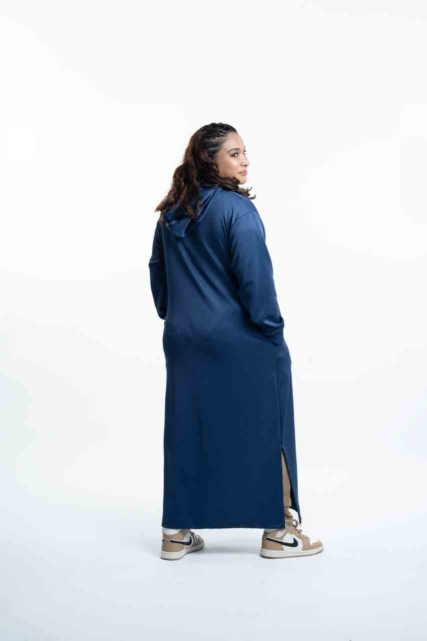 LUXE Navy - Long Hoodie with Inner Ninja Attached