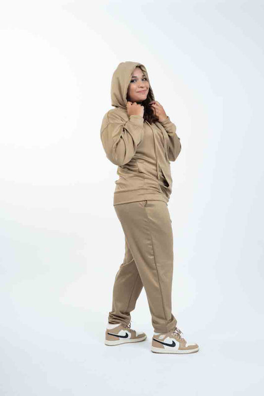 Khaki - Hoodie with Inner Ninja Attached