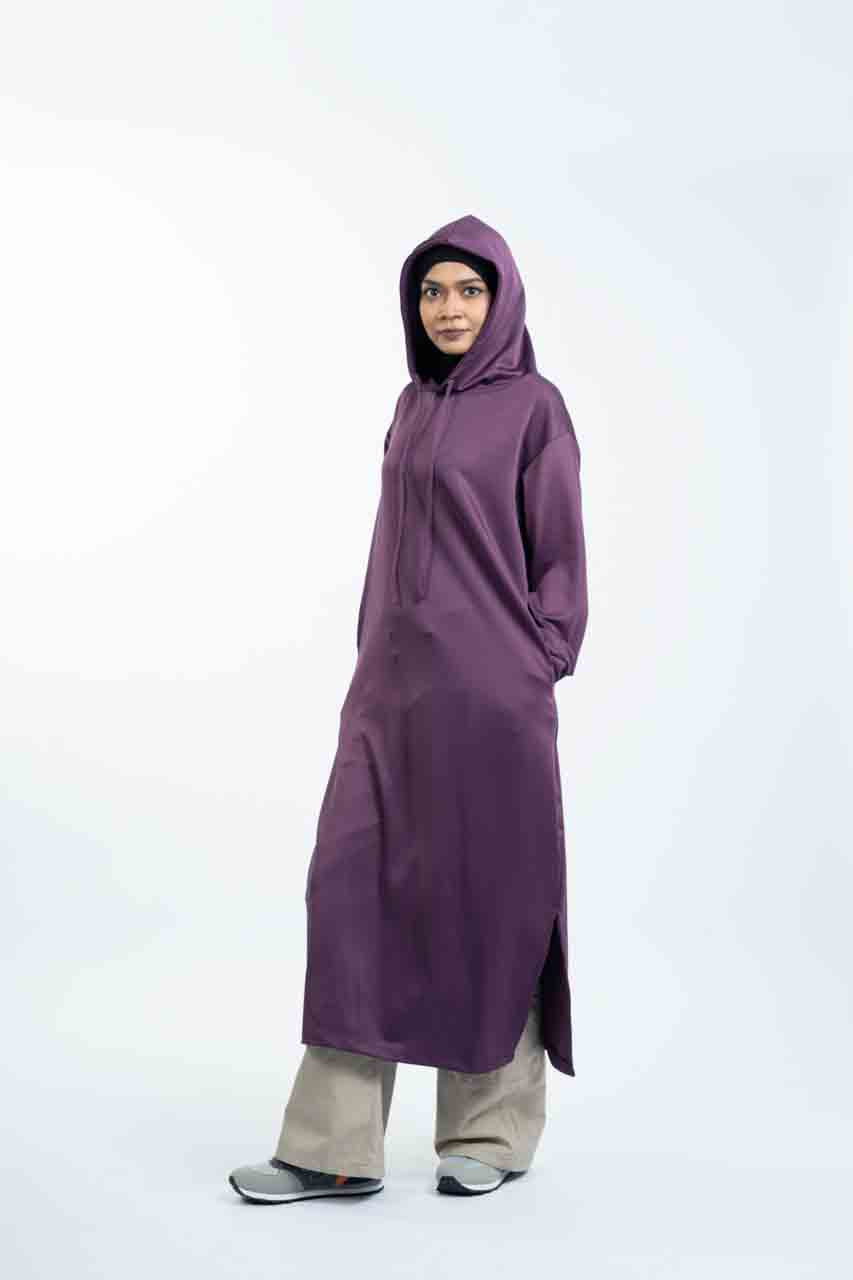 LUXE Purple - Long Hoodie with Inner Ninja Attached