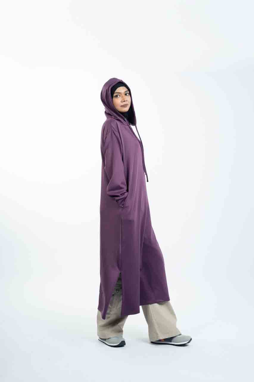 LUXE Purple - Long Hoodie with Inner Ninja Attached