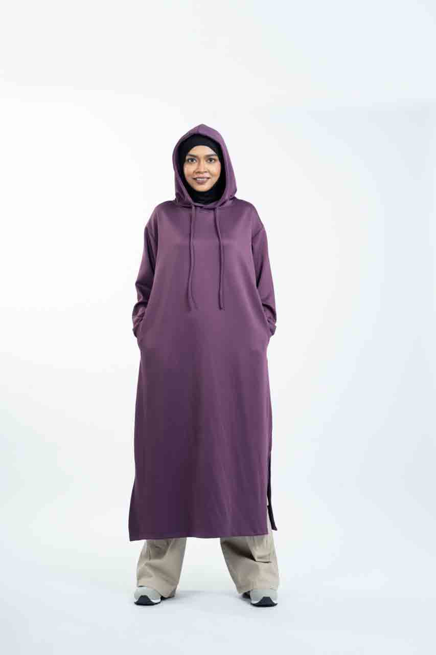 LUXE Purple - Long Hoodie with Inner Ninja Attached