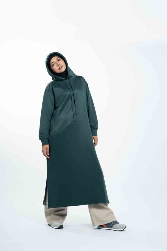 LUXE Emerald - Long Hoodie with Inner Ninja Attached