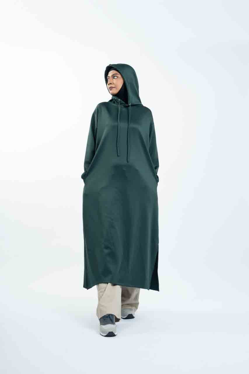 LUXE Emerald - Long Hoodie with Inner Ninja Attached