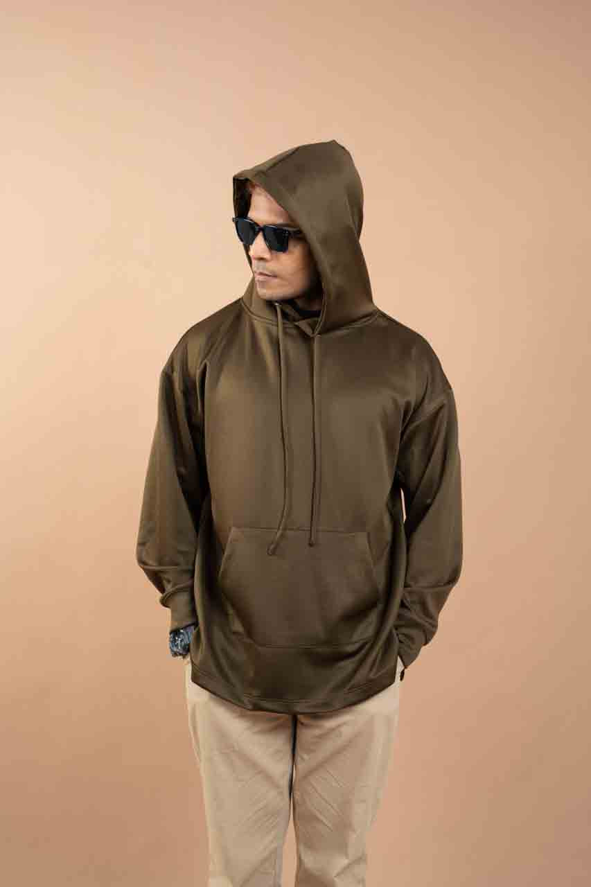 Dark Olive - Hoodie with Inner Ninja Attached