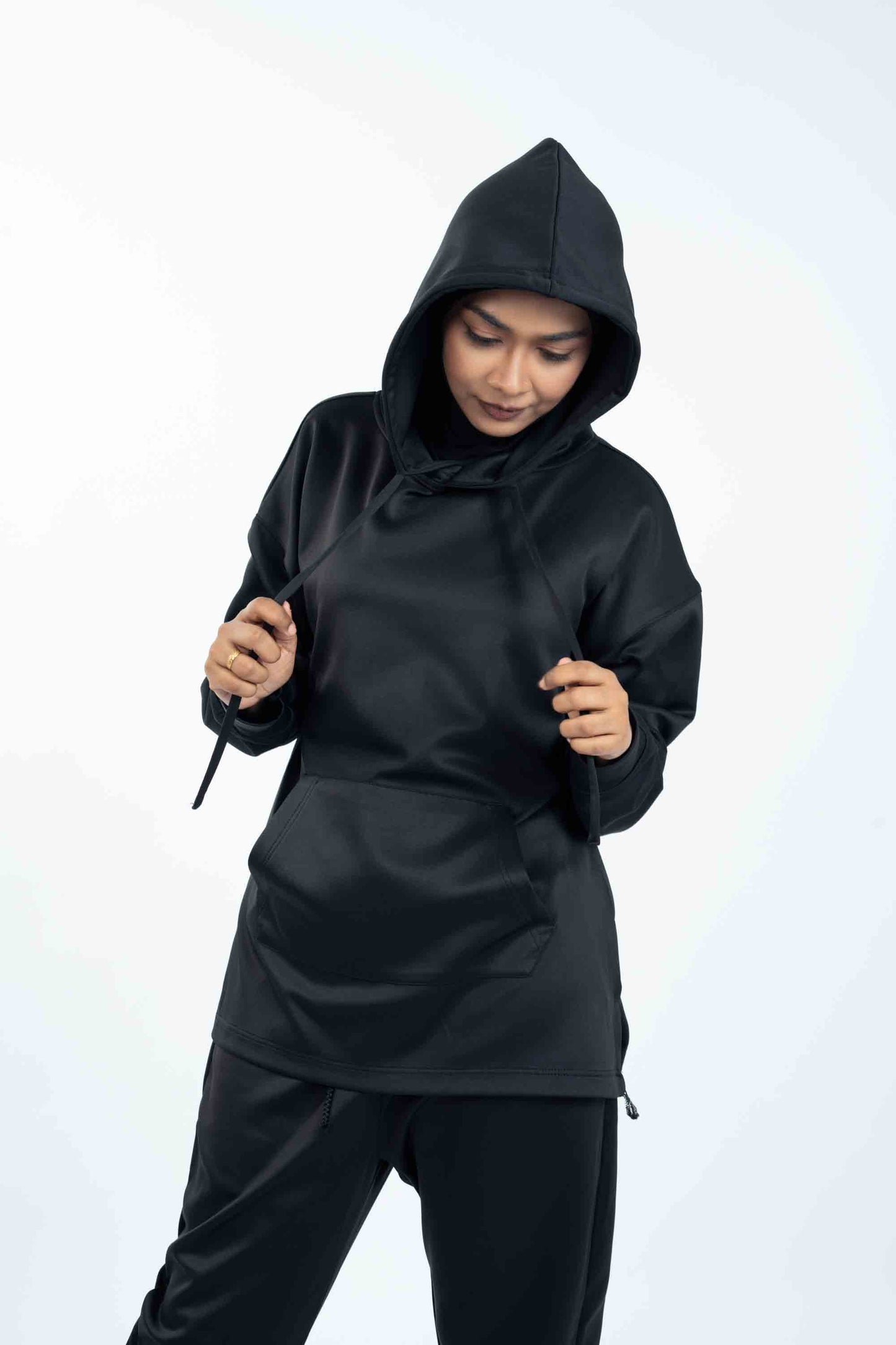 Black - Hoodie with Inner Ninja Attached